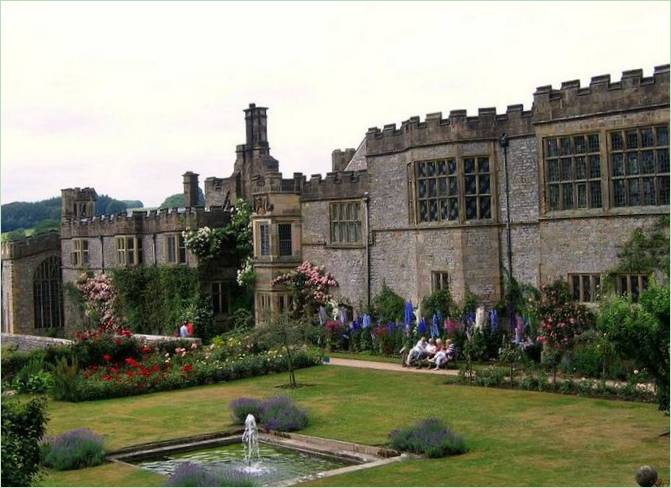 Haven på middelalderlige Haddon Hall