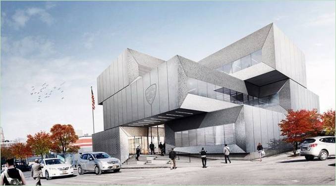 Projekter af den unge danske arkitekt Bjarke Ingels - New York City Police Department. Foto 1 Projekter af Bjarke Ingels, en ung dansk arkitekt, New York Police Headquarters. Foto 1