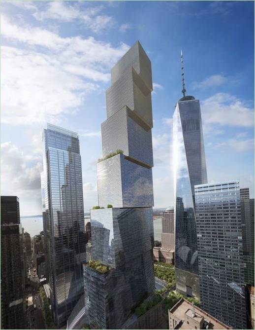 Projekter af Bjarke Ingels, en ung arkitekt fra Danmark - Two World Trade Center. Foto 1 Projekter af Bjarke Ingels, en ung arkitekt fra Danmark - Two World Trade Centre. Foto 1